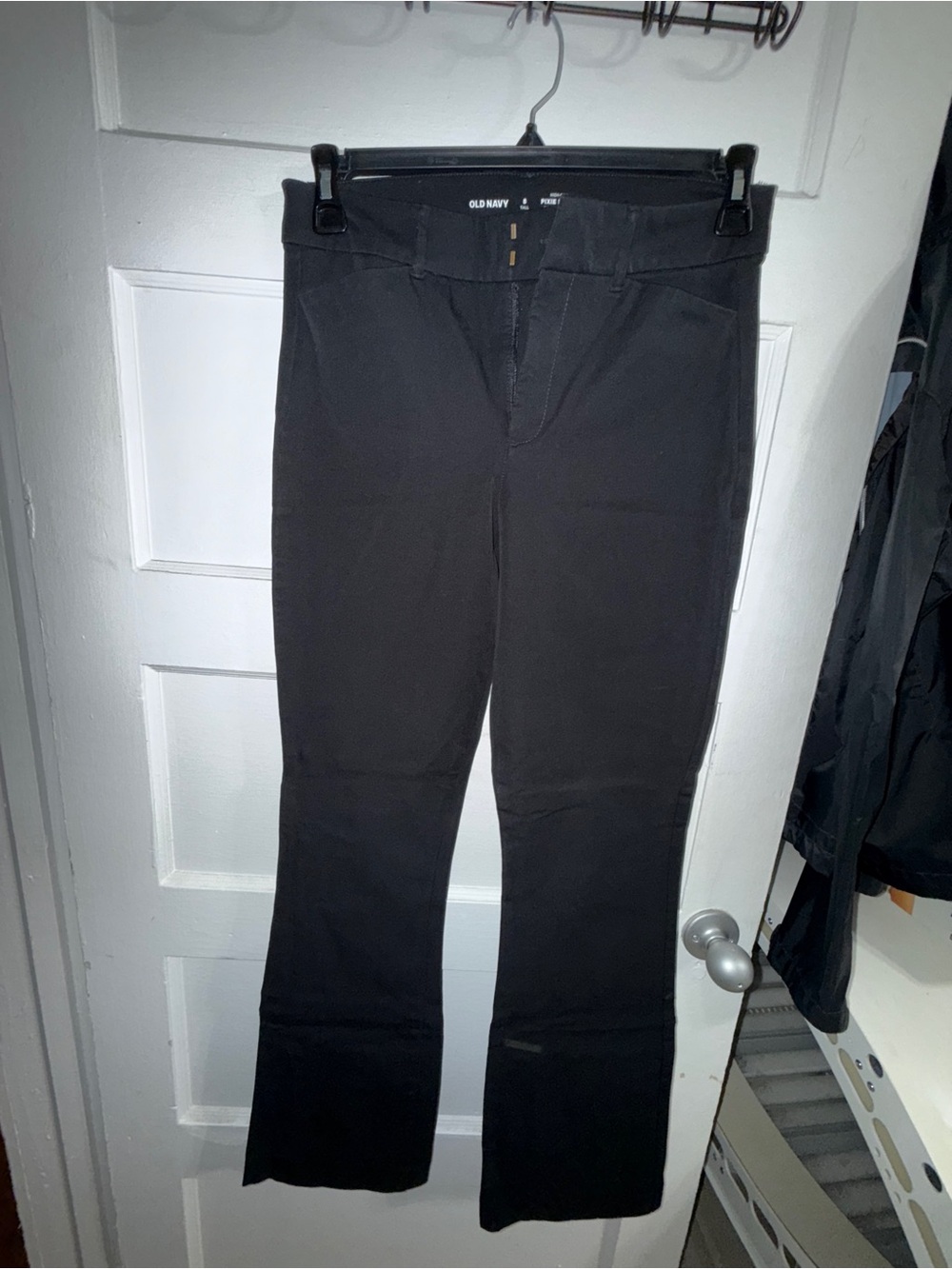 Old Navy Black Pixie Flare High-Rise Pants